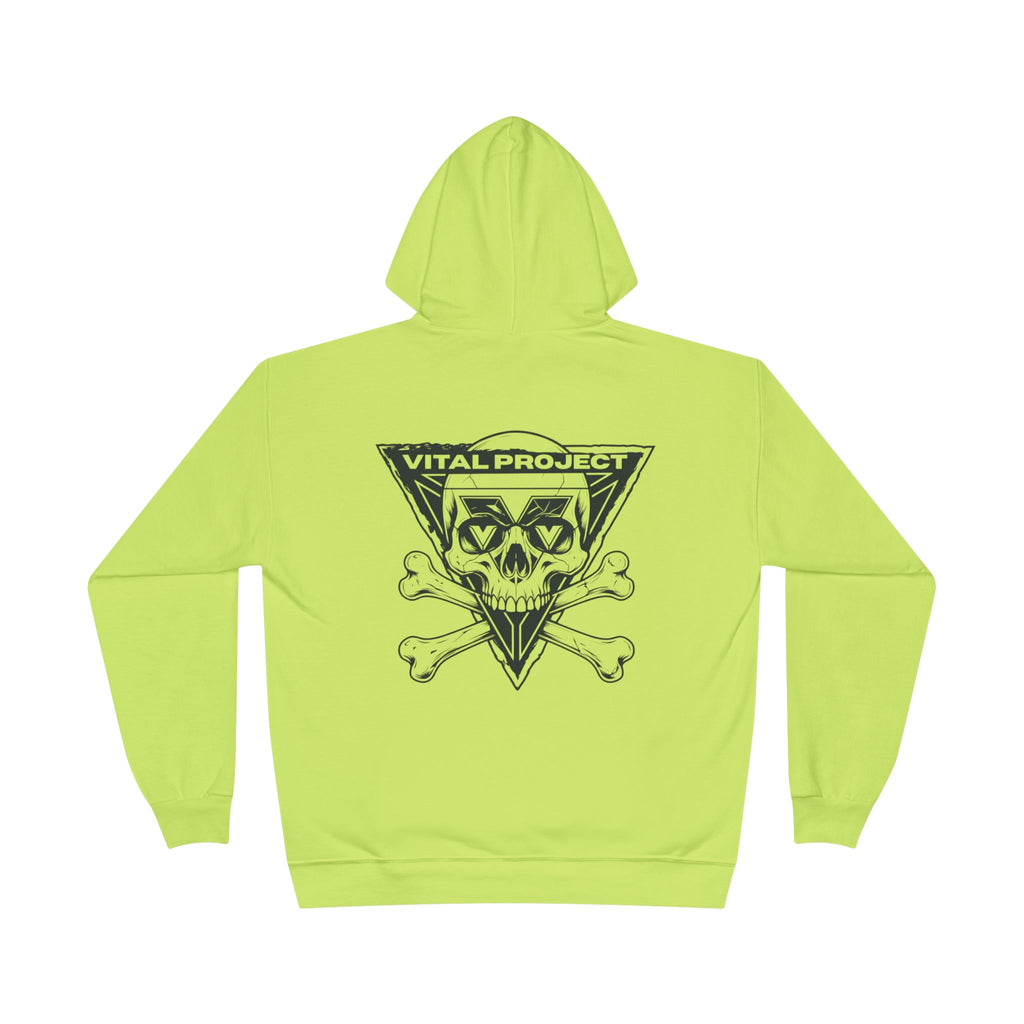 Neon Vital Skull Hoodie - Yellow, Pink & Orange