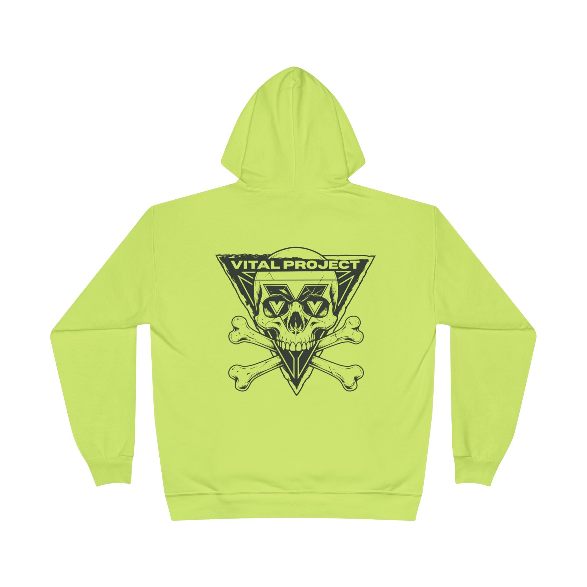 Neon Vital Skull Hoodie - Yellow, Pink & Orange