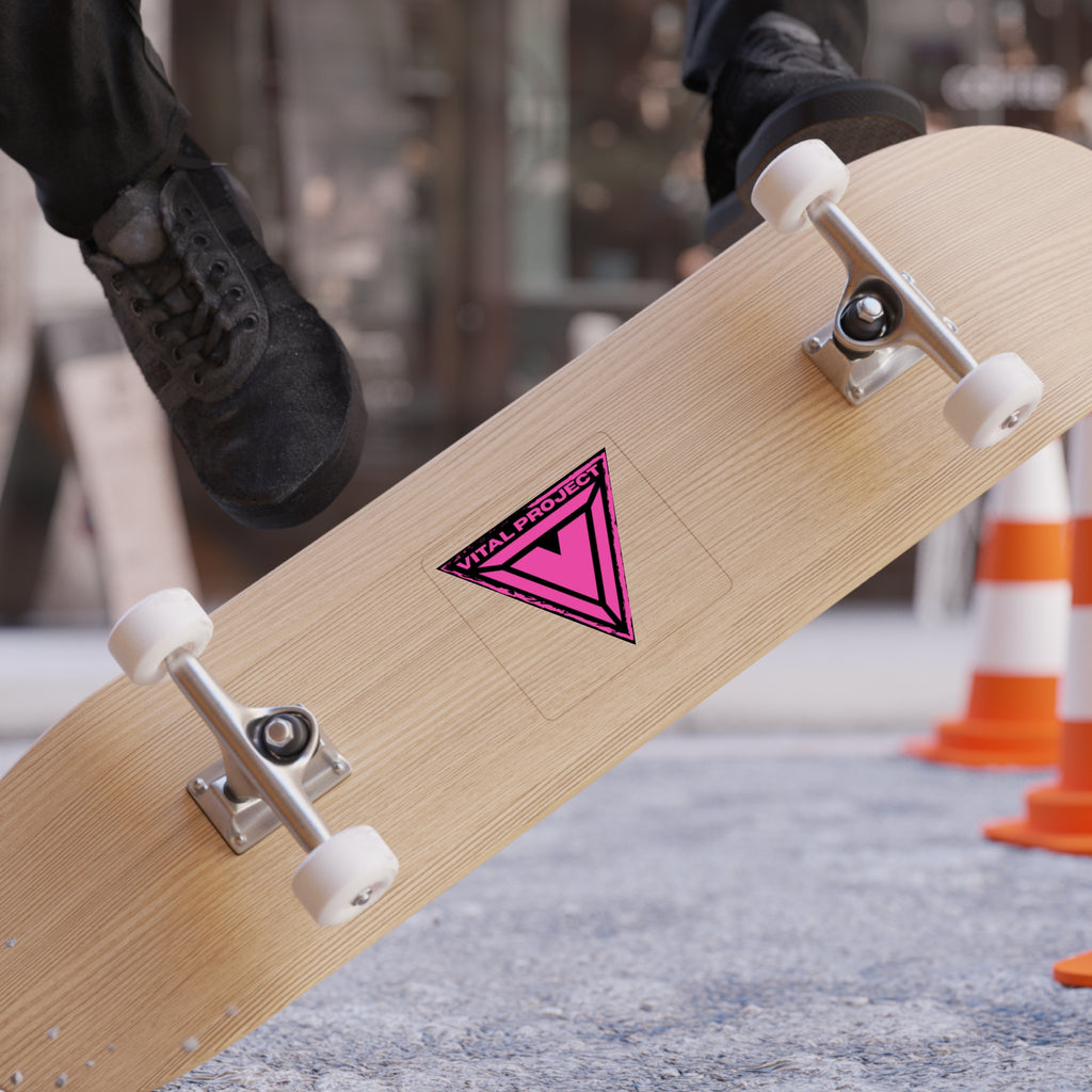 Vital Project Pink Triangle Outdoor Sticker — Die-Cut Transparent Vinyl