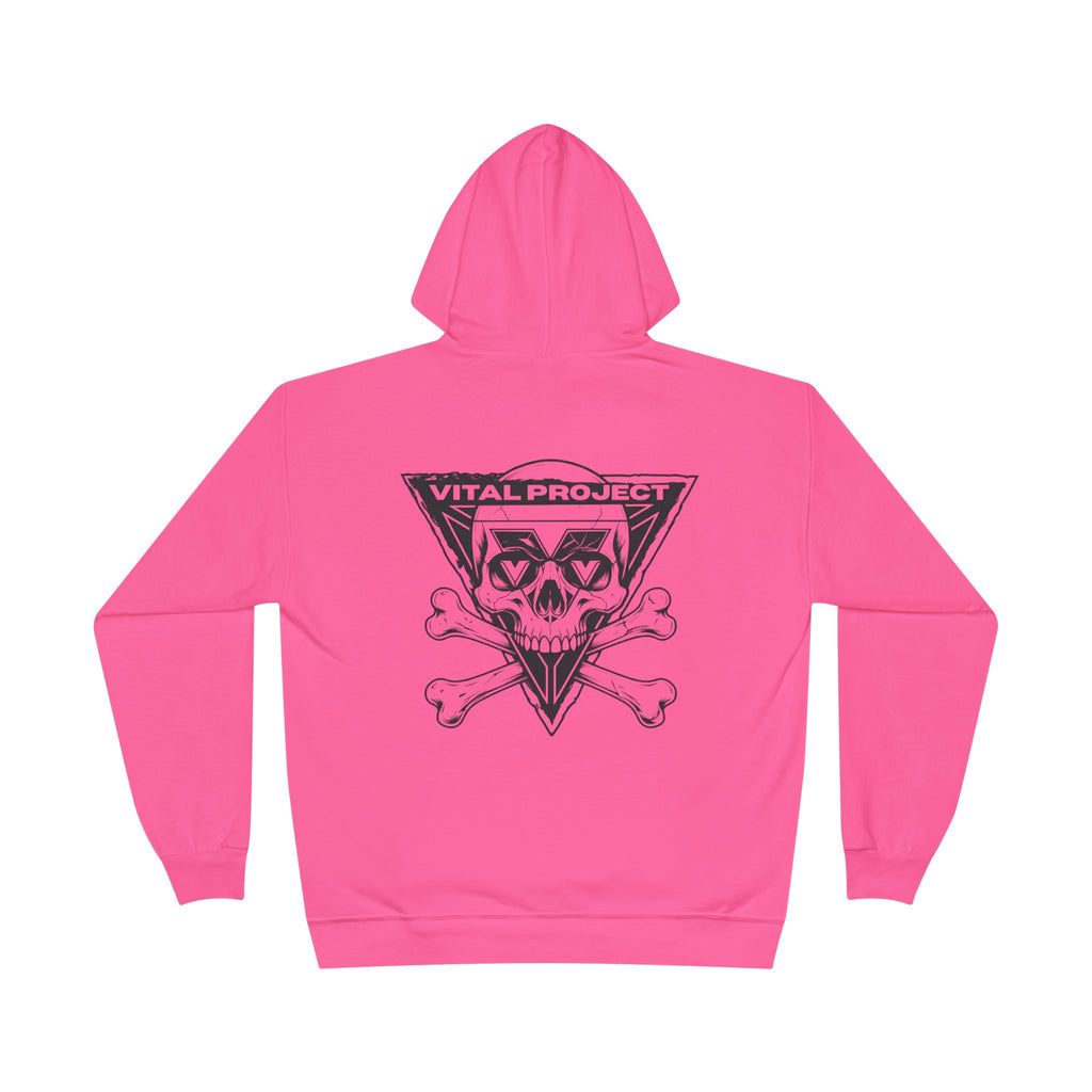 Neon Vital Skull Hoodie - Yellow, Pink & Orange