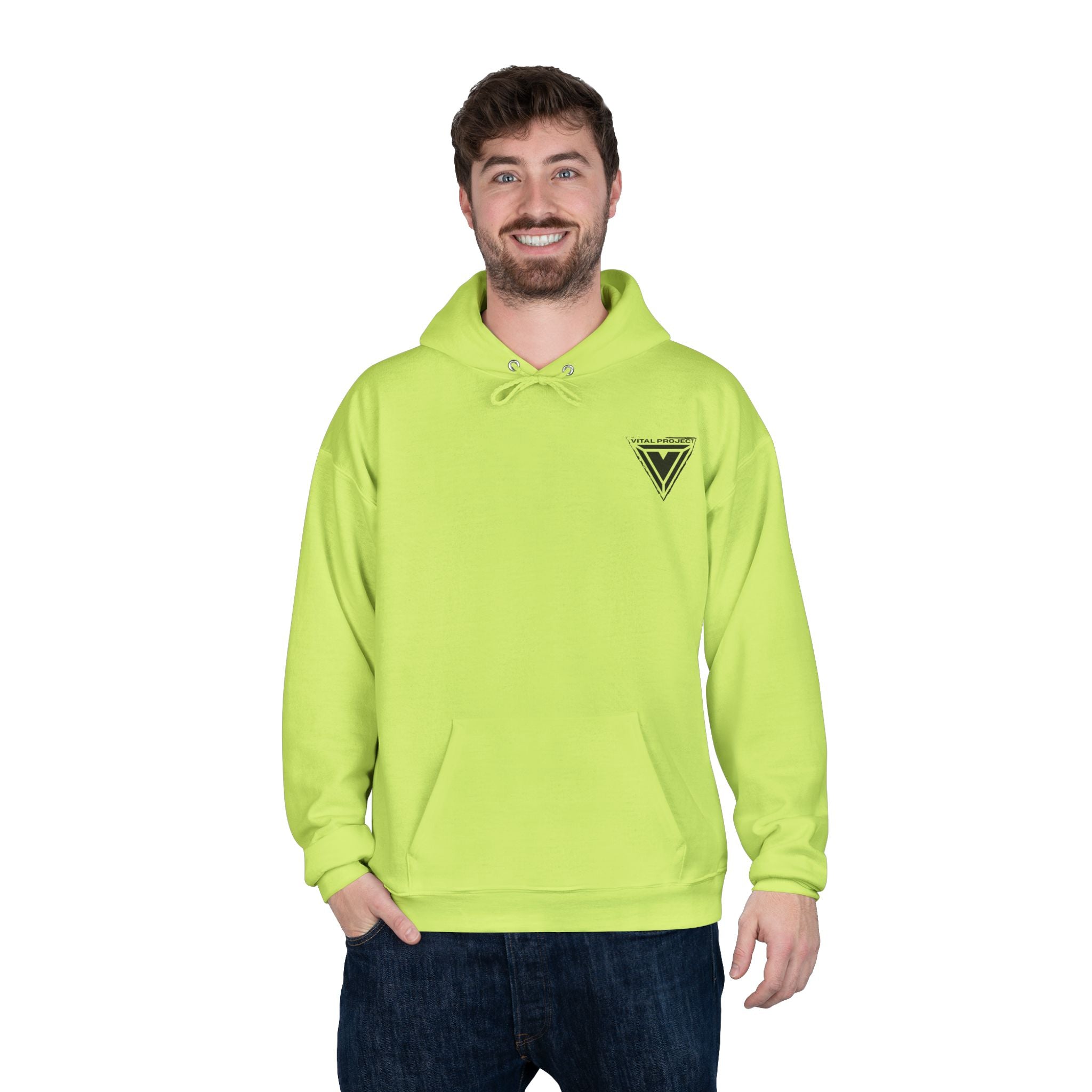 Neon Vital Skull Hoodie - Yellow, Pink & Orange