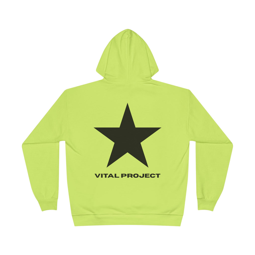Neon Star Hoodie - Yellow, Pink & Orange