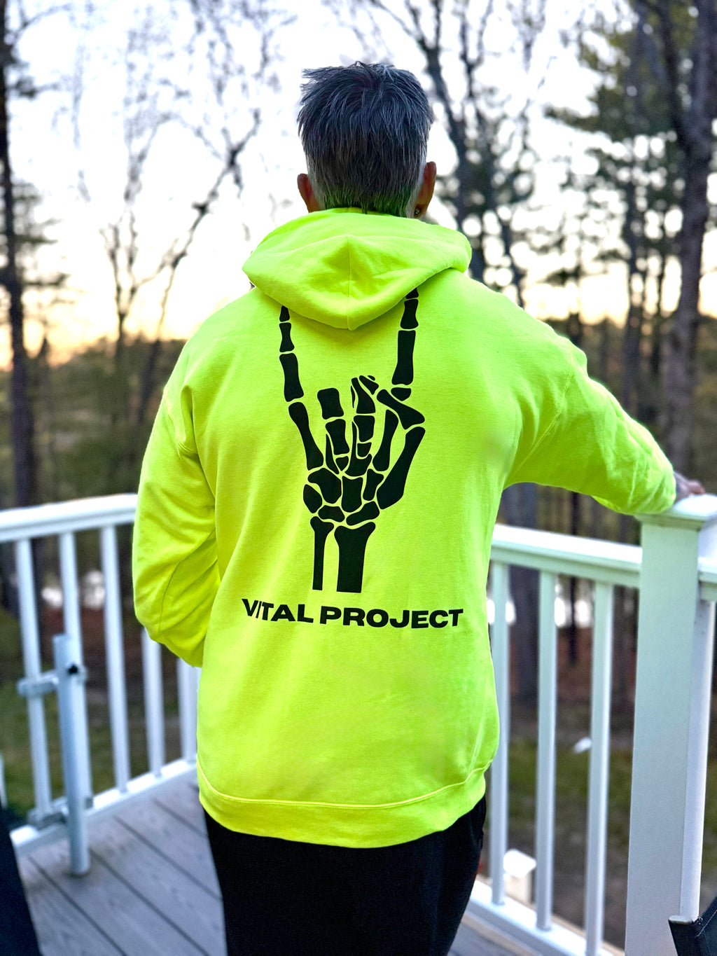 Neon Rocker Hoodie — Yellow, Pink & Orange