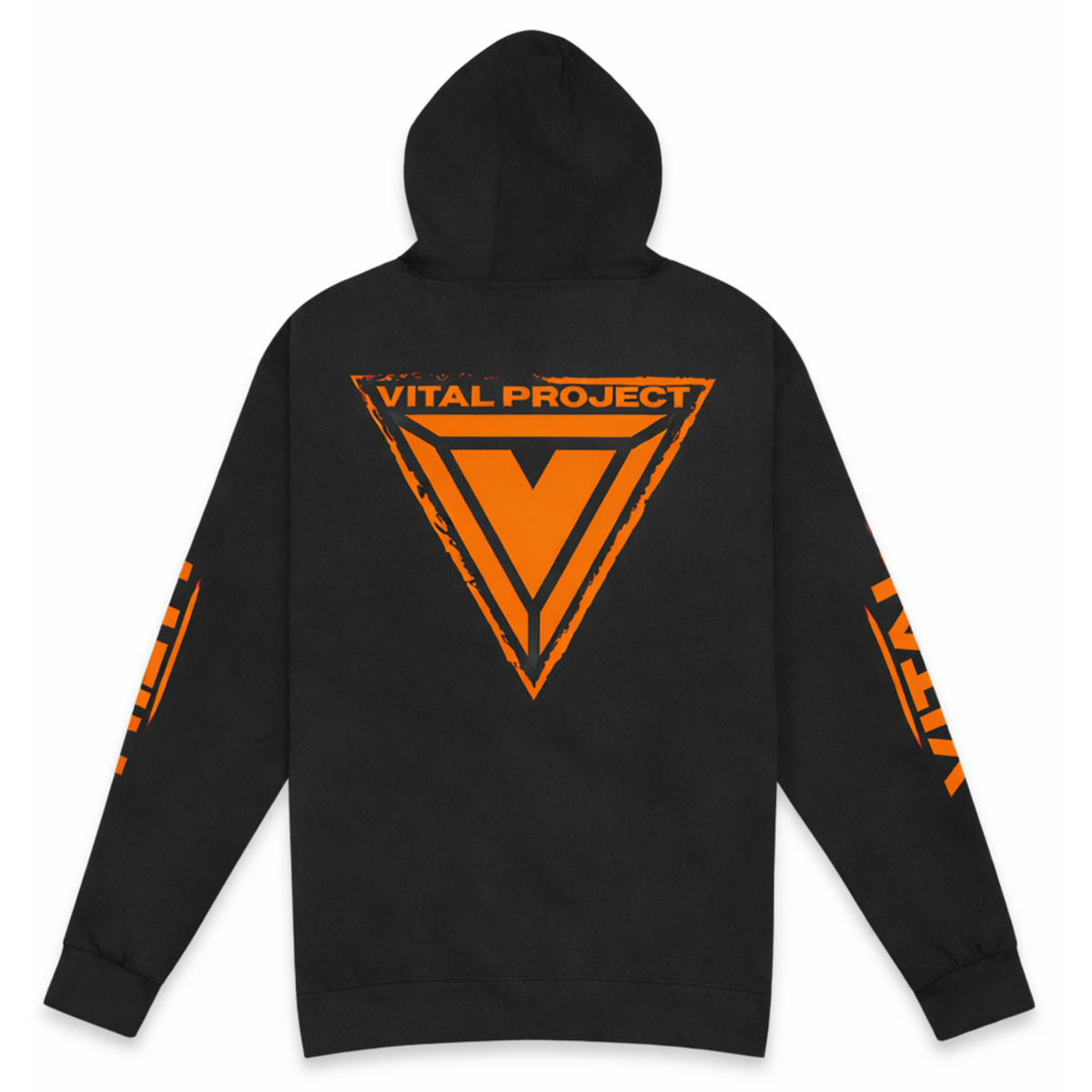 Neon Orange Safety Orange Reflective Hoodie — Vital Project