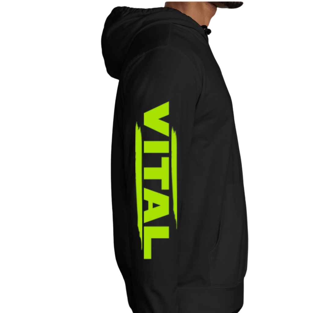 Original Vital Hoodie in Neon Yellow Safety Green Hi-Vis Reflective Streetwear