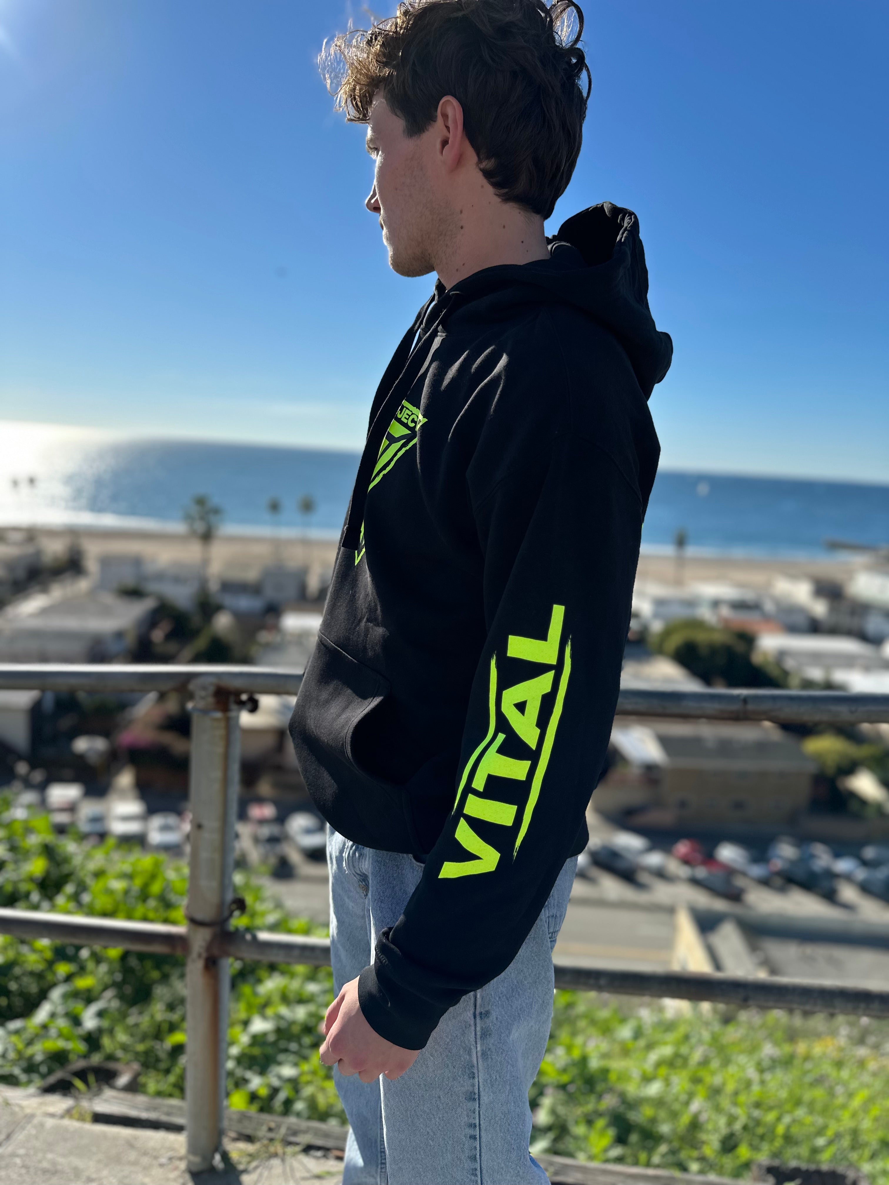 Original Vital Hoodie in Neon Yellow Safety Green Hi-Vis Reflective