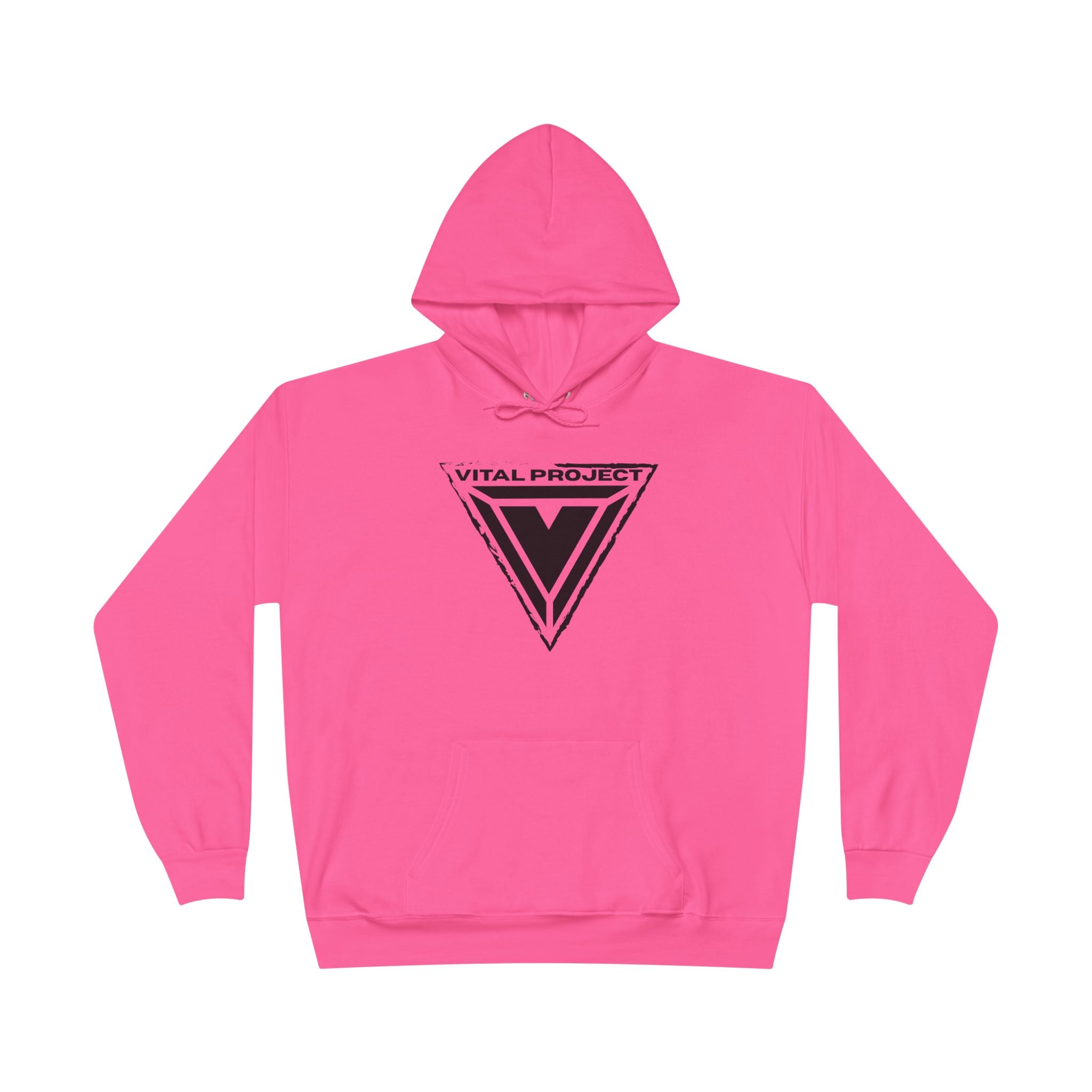 Unisex Hanes P170 Hi-Vis Hoodie in Safety Pink - Neon Industrial Streetwear Vital project 
